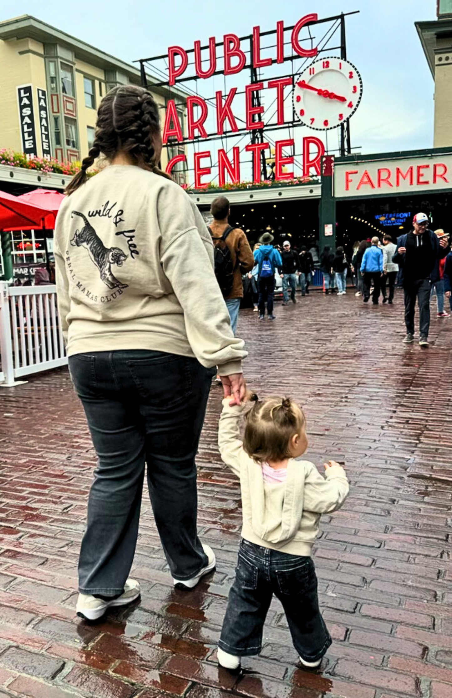 Eco-Friendly Tiger Design Crewneck Sweatshirt | Sustainable Mama Apparel | Relaxed Fit | Feral Mamas Club Gift